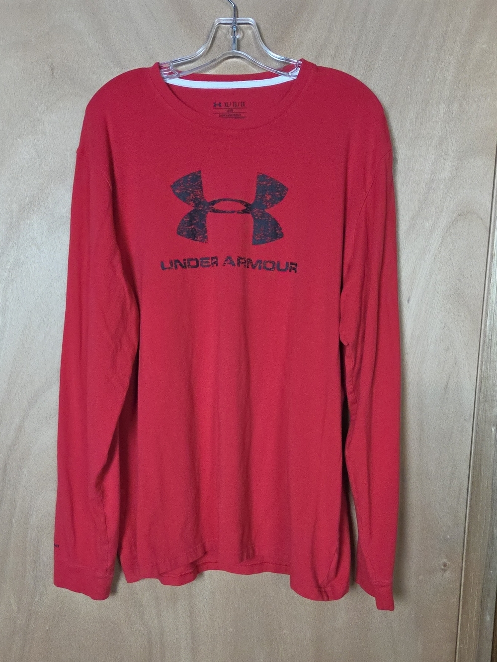 Under Armour Red Long Sleeve Logo Shirt